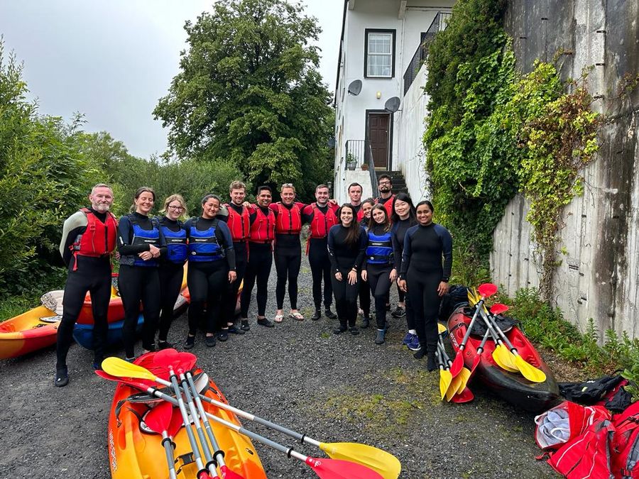 Group photo at company away day